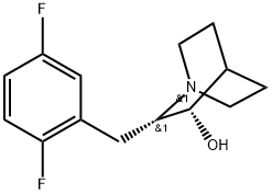 (2S,3S)-2-[(2,5-Difluorophenyl)methyl]-1-azabicyclo[2.2.2]octan-3-ol Structure