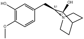 (2S,3S)-2-[(3-Hydroxy-4-methoxyphenyl)methyl]-1-azabicyclo[2.2.2]octan-3-ol Structure