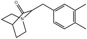 2-[(3,4-Dimethylphenyl)methyl]-1-azabicyclo[2.2.2]octan-3-one Structure