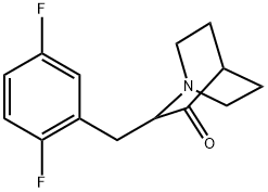 2-[(2,5-Difluorophenyl)methyl]-1-azabicyclo[2.2.2]octan-3-one Structure