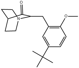 2-[[5-(1,1-Dimethylethyl)-2-methoxyphenyl]methyl]-1-azabicyclo[2.2.2]octan-3-one Structure