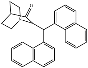 2-(Di-1-naphthalenylmethyl)-1-azabicyclo[2.2.2]octan-3-one Structure