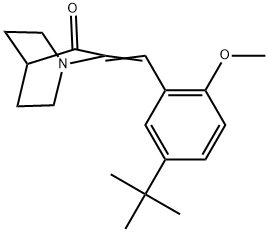 2-[[5-(1,1-Dimethylethyl)-2-methoxyphenyl]methylene]-1-azabicyclo[2.2.2]octan-3-… Structure