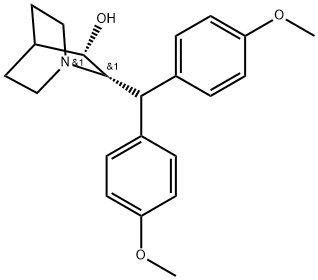 (2S,3S)-2-[Bis(4-methoxyphenyl)methyl]-1-azabicyclo[2.2.2]octan-3-ol Structure