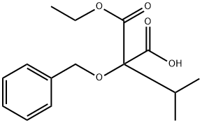 2-(Benzyloxy)-2-(ethoxycarbonyl)-3-methylbutanoic acid Structure