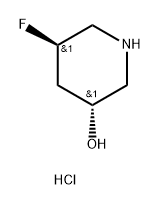 3-Piperidinol, 5-fluoro-, hydrochloride (1:1), (3R,5R)- Structure