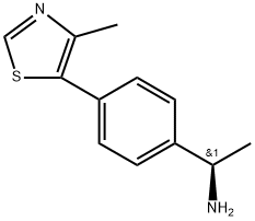 Benzenemethanamine, α-?methyl-?4-?(4-?methyl-?5-?thiazolyl)?-?, (αR)?- Structure