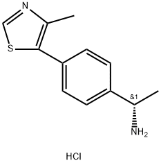 (R)-1-(4-(4-methylthiazol-5-yl)phenyl)ethan-1-amine HCl Structure