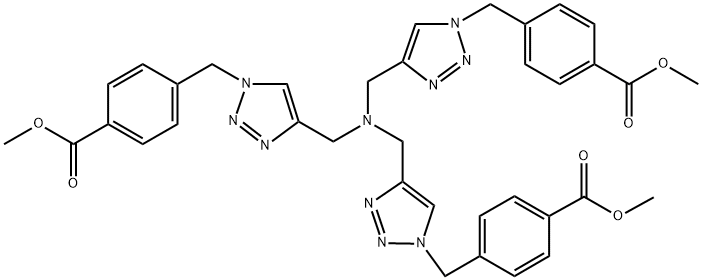 trimethyl 4,4',4''-(((nitrilotris(methylene))tris(1H-1,2,3-triazole-4,1-diyl))tris(methylene))tribenzoate Structure