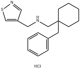 [(1-benzylcyclohexyl)methyl][(1,2-thiazol-4-yl)met hyl]amine hydrochloride Structure