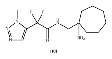 N-[(1-aminocycloheptyl)methyl]-2,2-difluoro-2-(1- methyl-1H-1,2,3-triazol-5-yl)acetamide hydrochloride Structure