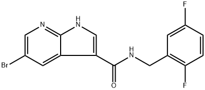 5-bromo-N-(2,5-difluorobenzyl)-1H-pyrrolo[2,3-b]pyridine-3-carboxamide5-bromo-N-(2,5-difluorobenzyl)-1H-pyrrole[2,3-b]pyridin-3-carboxylic acid amide Structure