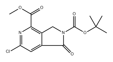 2-tert-Butyl 4-methyl 6-chloro-1-oxo-1H-pyrrolo[3,4-c]pyridine-2,4(3H)-dicarboxylate Structure