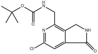 tert-Butyl ((6-chloro-1-oxo-2,3-dihydro-1H-pyrrolo[3,4-c]pyridin-4-yl)methyl)carbamate Structure