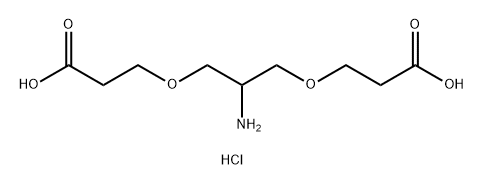 Propanoic acid, 3,3′-[(2-amino-1,3-propanediyl)bis(oxy)]bis-, hydrochloride (1:1) Structure