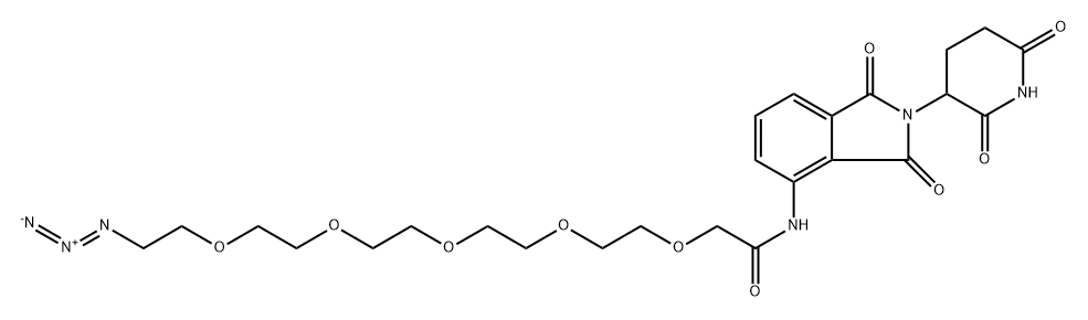 Pomalidomide-PEG5-N3 Structure