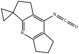 8'-isocyanato-1',5',6',7'-tetrahydro-2'H-spiro[cyclopropane-1,3'-dicyclopenta[b,e]pyridine Structure