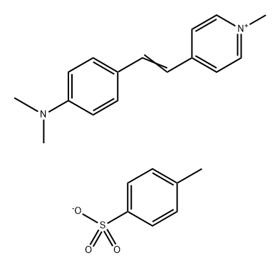 4-N,N-dimethylamino-4'-N-methyl-stilbazolium tosylate Structure