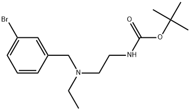 tert-butyl (2-((3-bromobenzyl)(ethyl)amino)ethyl)carbamate Structure