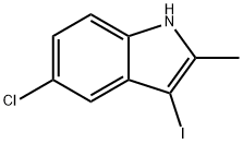 5-chloro-3-iodo-2-methyl-1H-indole 구조식 이미지