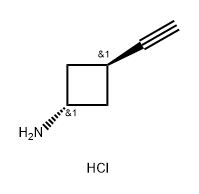 Cyclobutanamine, 3-ethynyl-, hydrochloride (1:1), trans- Structure