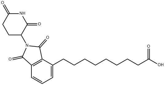 9-(2-(2,6-dioxopiperidin-3-yl)-1,3-dioxoisoindolin-4-yl)nonanoic acid 구조식 이미지