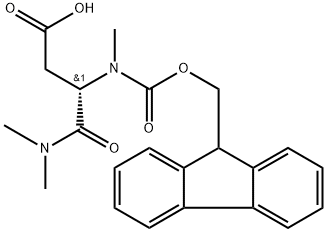 Butanoic acid, 4-(dimethylamino)-3-[[(9H-fluoren-9-ylmethoxy)carbonyl]methylamino]-4-oxo-, (3S)- Structure
