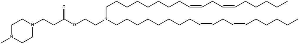 1-Piperazinepropanoic acid, 4-methyl-, 2-[di-(9Z,12Z)-9,12-octadecadien-1-ylamino]ethyl ester Structure