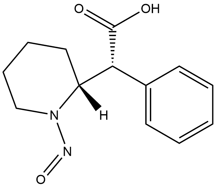 2-Piperidineacetic acid, 1-nitroso-α-phenyl-, stereoisomer (8CI) 구조식 이미지