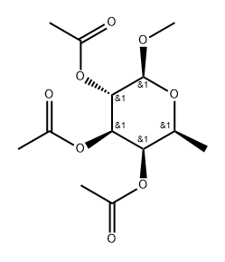 β-L-Galactopyranoside, methyl 6-deoxy-, 2,3,4-triacetate Structure