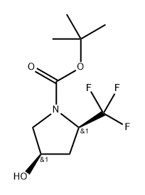tert-butyl (2R,4R)-4-hydroxy-2-(trifluoromethyl)pyrrolidine-1-carboxylate 구조식 이미지