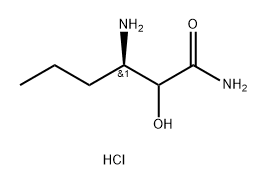 Hexanamide, 3-amino-2-hydroxy-, hydrochloride (1:1), (3R)- Structure