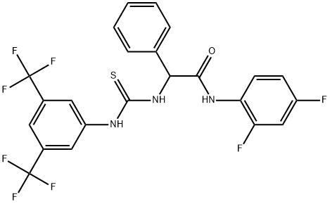 Benzeneacetamide, α-[[[[3,5-bis(trifluoromethyl)phenyl]amino]thioxomethyl]amino]-N-(2,4-difluorophenyl)- Structure