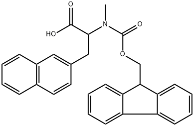 N-Fmoc-N-methyl-3-(2-naphthyl)-DL-alanine Structure