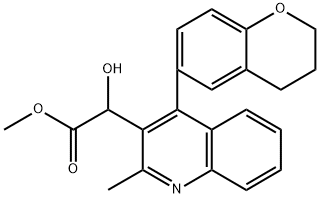 3-Quinolineacetic acid, 4-(3,4-dihydro-2H-1-benzopyran-6-yl)-α-hydroxy-2-methyl-, methyl ester 구조식 이미지