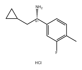 Benzenemethanamine, α-(cyclopropylmethyl)-3-fluoro-4-methyl-, hydrochloride (1:1), (αS)- Structure