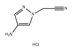 1H-Pyrazole-1-acetonitrile, 4-amino-, hydrochloride (1:1) Structure