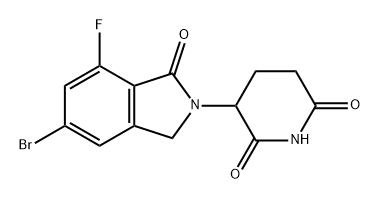 3-(5-bromo-7-fluoro-1-oxoisoindolin-2-yl)piperidine-2,6-dione Structure