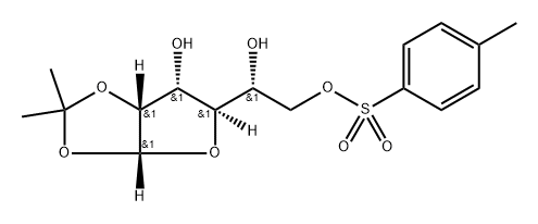 α-D-Allofuranose, 1,2-O-(1-methylethylidene)-, 6-(4-methylbenzenesulfonate) Structure