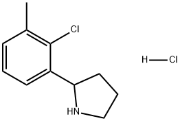 Pyrrolidine, 2-(2-chloro-3-methylphenyl)-, hydrochloride (1:1) Structure