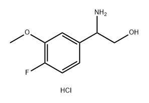 2-amino-2-(4-fluoro-3-methoxyphenyl)ethan-1-ol hydrochloride Structure