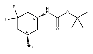 [(1R,5S)-5-amino-3,3-difluorocyclohexyl]carbamic acid tert-butyl ester Structure