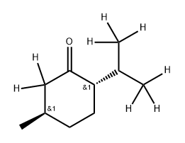 Cyclohexanone-2,2-d2, 3-methyl-6-[1-(methyl-d3)ethyl-2,2,2-d3]-, (3R,6S)- (9CI) Structure