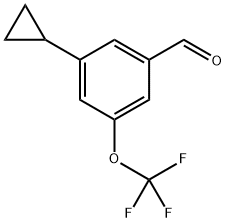 3-Cyclopropyl-5-(trifluoromethoxy)benzaldehyde Structure