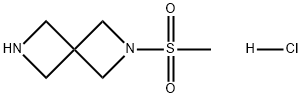 2,6-Diazaspiro[3.3]heptane, 2-(methylsulfonyl)-, hydrochloride (1:1) Structure