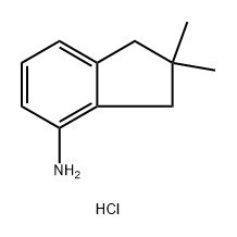 2,2-dimethyl-2,3-dihydro-1H-inden-4-amine hydrochloride Structure