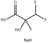 Propanoic acid, 3,3-difluoro-2-hydroxy-2-methyl-, sodium salt (1:1) Structure