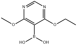 (4-Ethoxy-6-methoxypyrimidin-5-yl)boronic acid Structure