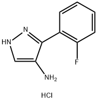 3-(2-Fluorophenyl)-1H-pyrazol-4-amine hydrochloride 구조식 이미지