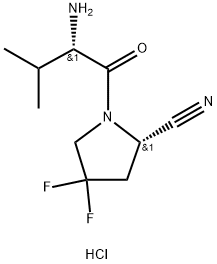 (S)-1-(L-Valyl)-4,4-difluoropyrrolidine-2-carbonitrile hydrochloride Structure